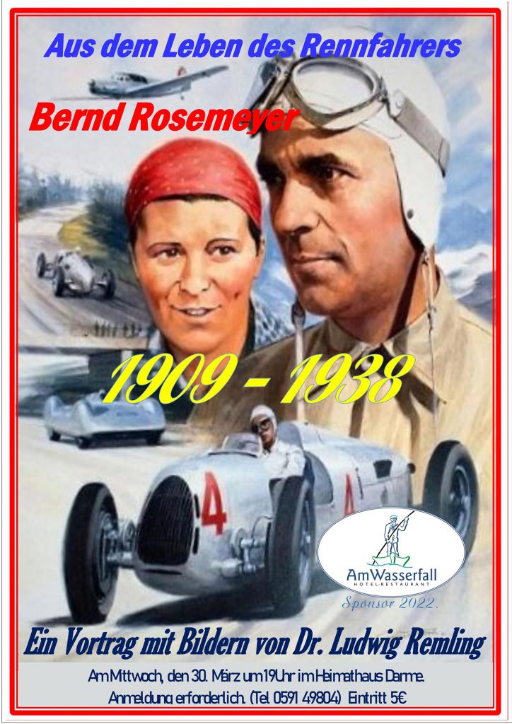 Bildervortrag von Dr. Remling über Bernd Rosemeyer | Heimatverein Darme ...